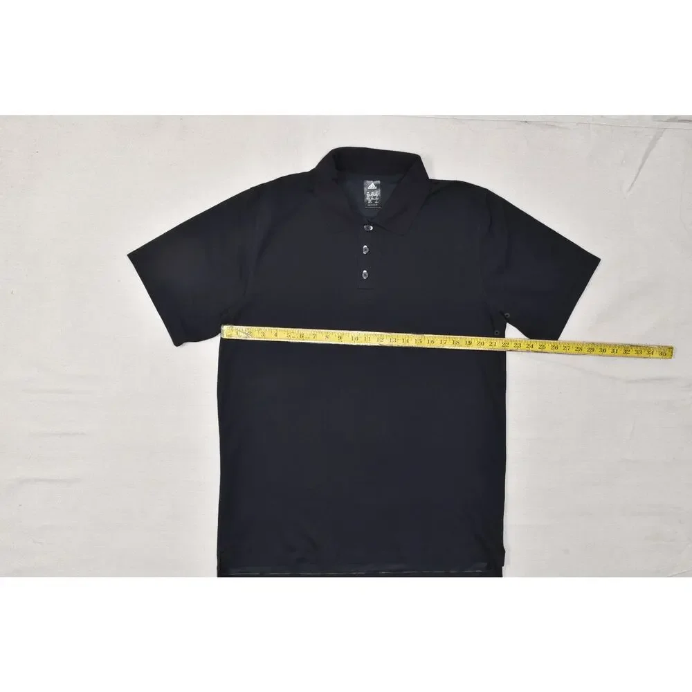 Adidas Golf Climalite 3XL2 Black Polo Shirt Men's Short Sleeve Collared Snap